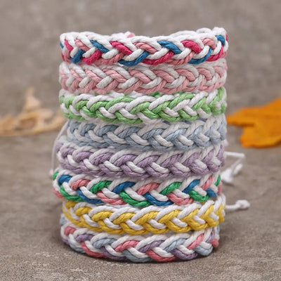 Artisan Cotton String Wave Bracelet