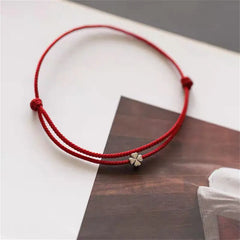 Fourleaf Charm Woven Bracelet