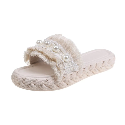Chic Korean Faux Leather Slippers