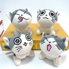 Charming Cat Plush Keychain