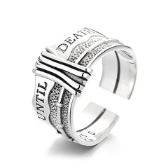S925 Aged Sterling Silver Ring