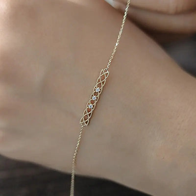 Chic S925 Gold-Plated Silver Bracelet