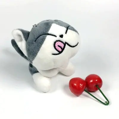 Charming Cat Plush Keychain