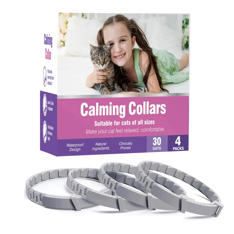 Soothing Cat Collars 4-Pack: Lasting Comfort and Calm
