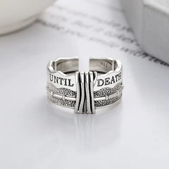 S925 Aged Sterling Silver Ring