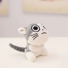 Charming Cat Plush Keychain